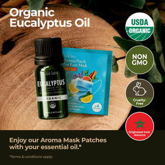 Gya Labs Organic Eucalyptus Oil applied to skin for a clearer-looking appearance.