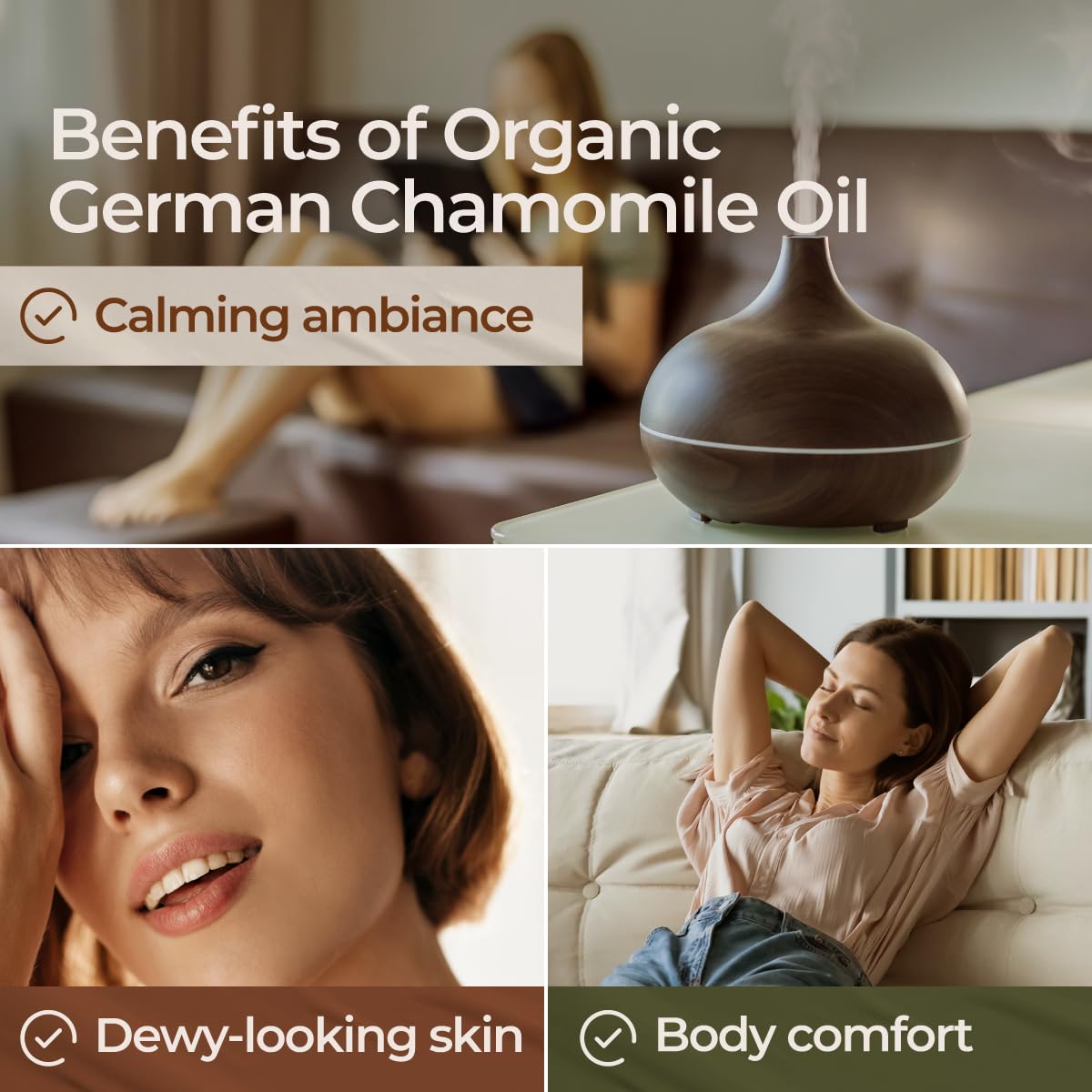 Gya Labs chamomile oil massage with carrier oil for relaxing relief