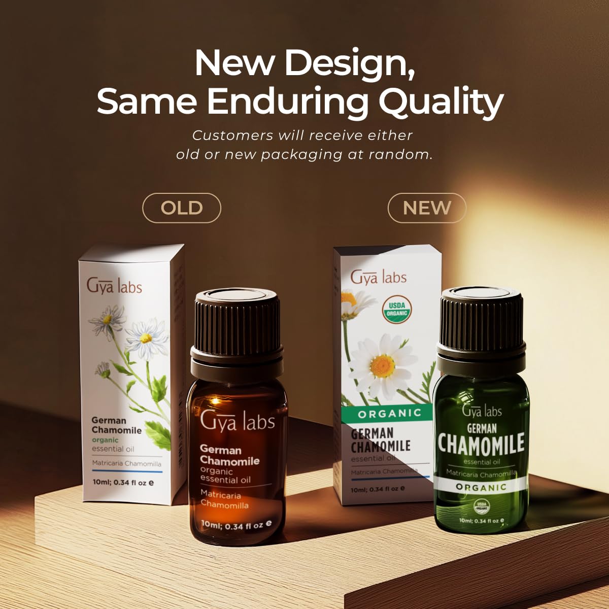 Gya Labs organic chamomile oil packaging ensuring quality and safety