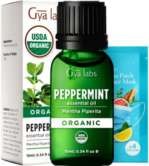 Gya Labs Organic Peppermint Oil diffuser image showing a fresh, uplifting aroma.