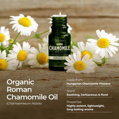 Gya Labs Roman Chamomile oil on skin provides gentle hydration