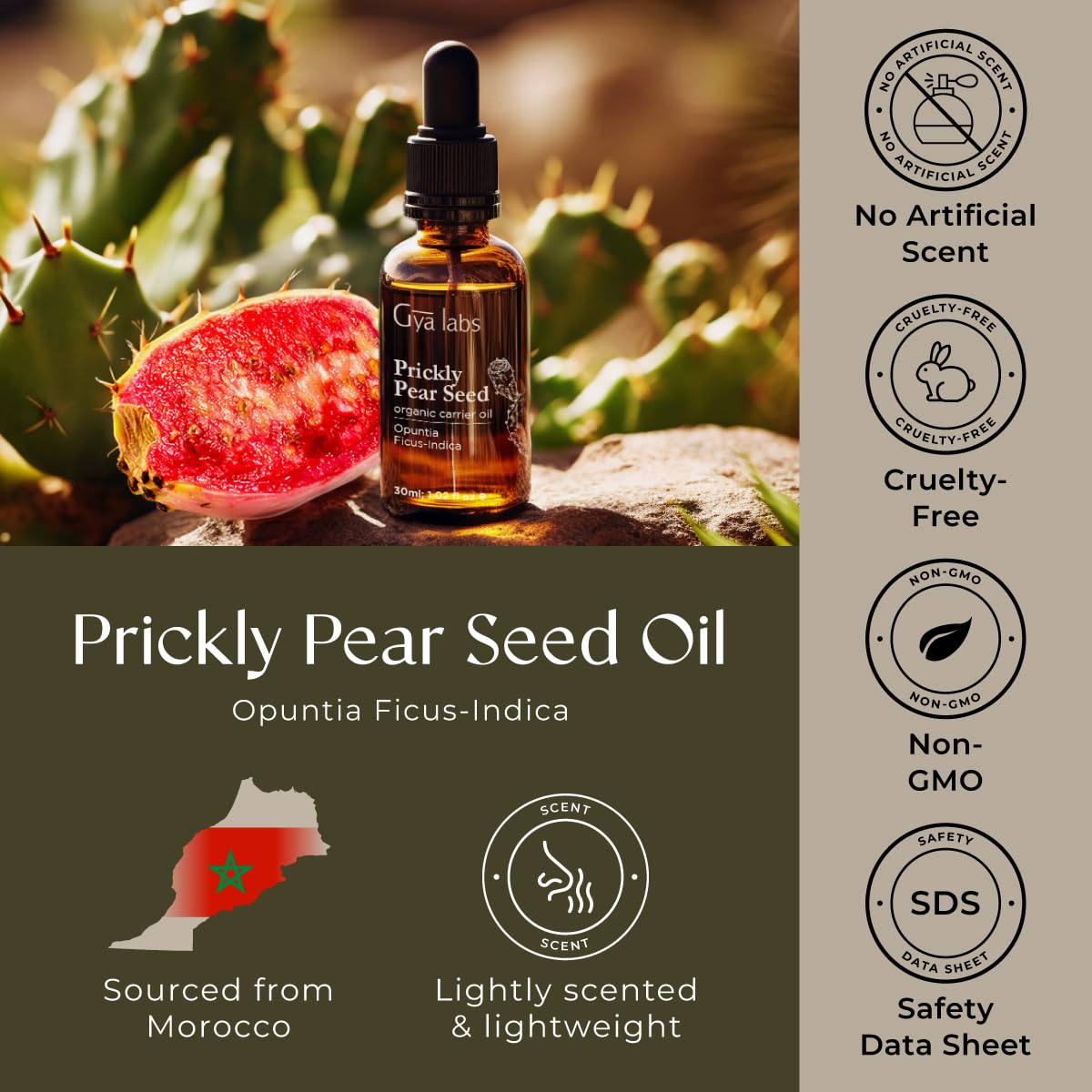 Gya Labs Prickly Pear Seed Oil used in DIY serums and creams