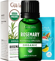 Gya Labs rosemary oil bottle pour for easy aromatherapy and topical use.