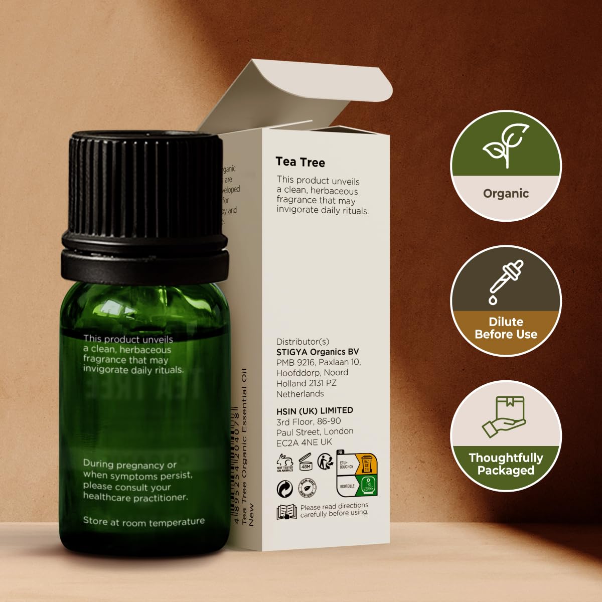 Gya Labs Tea Tree Oil diffuser enables room aroma with other oils.