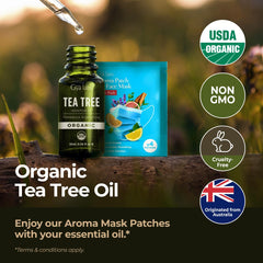 Gya Labs Tea Tree Oil for nails demonstrates easy two-drop application with carrier oil.
