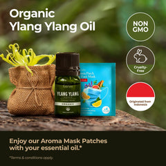 Gya Labs Ylang Ylang essential oil drops for aromatherapy diffusion.
