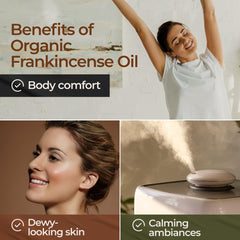Gya Labs frankincense essential oil on skin with carrier oil for gentle care.