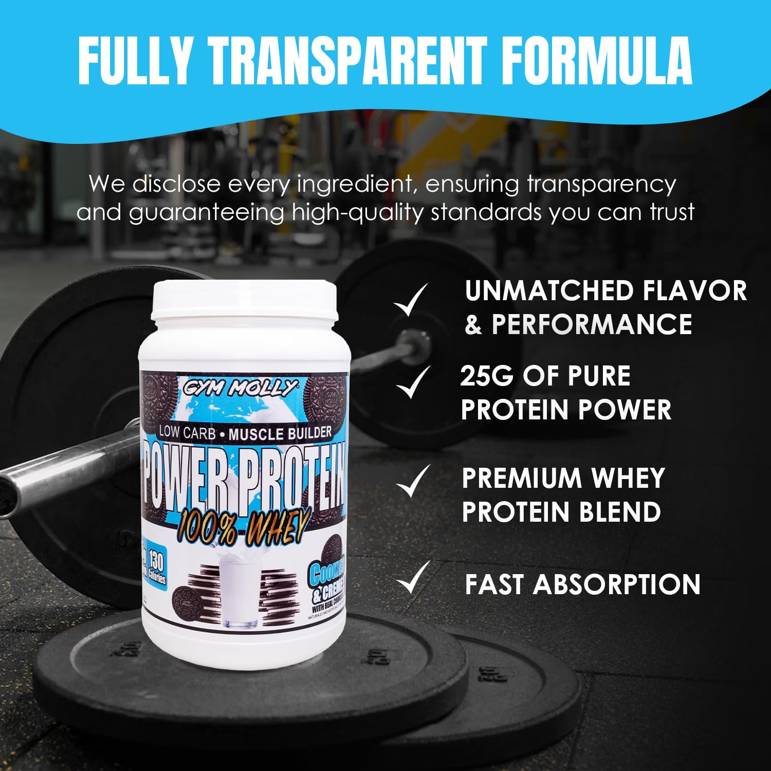Gym Molly fast-absorbing-whey demonstrates rapid mix for training sessions.