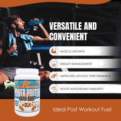 Gym Molly Power Protein Powder with 5.5 g BCAAs for enhanced recovery.