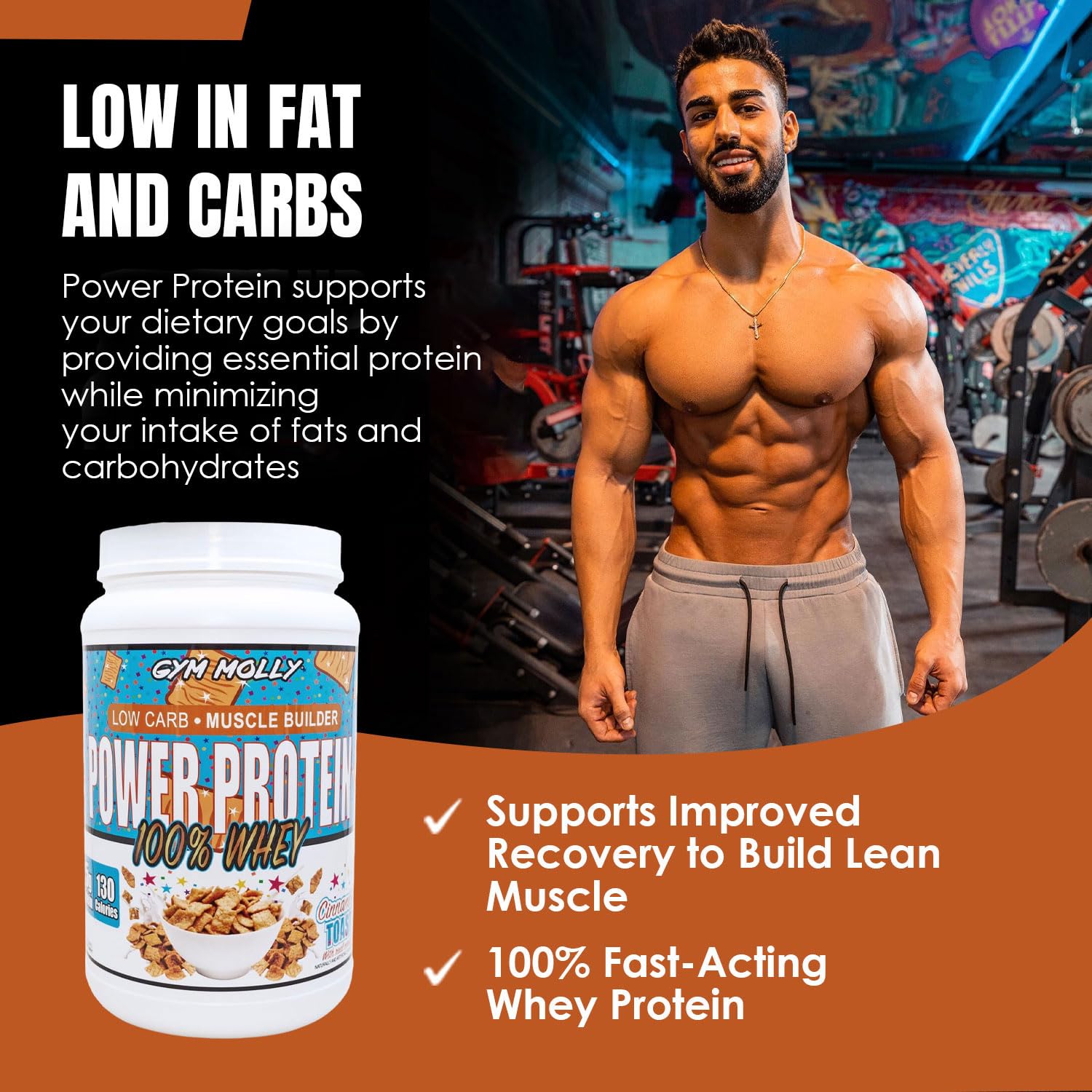 Gym Molly Power Protein Powder full transparency label shows exact ingredients.