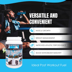 Gym Molly whey-protein-scoop highlighting convenient serving size for quick recovery.