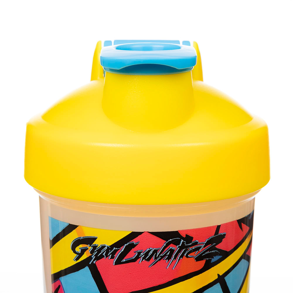 Portable GymLunaticZ shaker fits in gym bag for workouts.