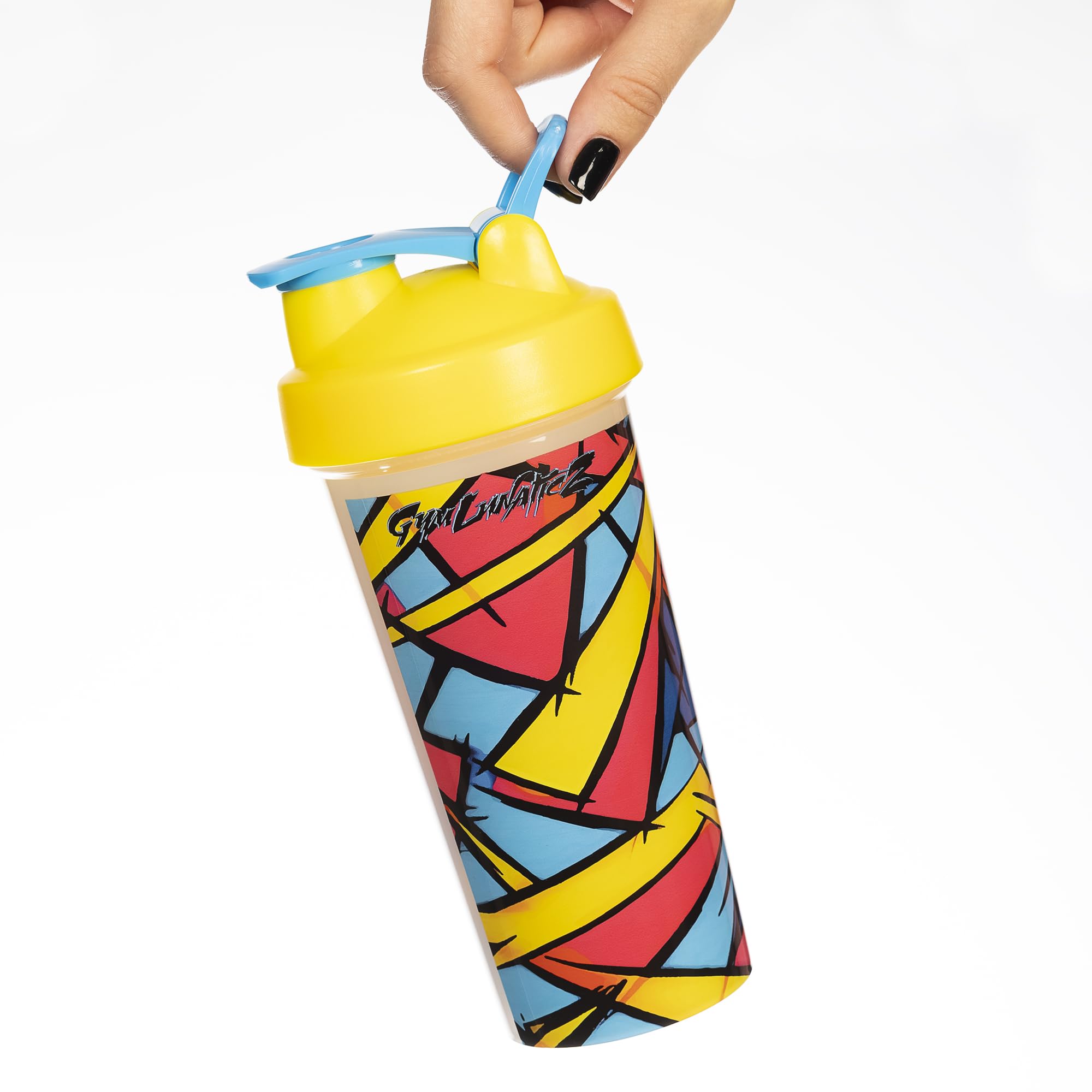 See-through center on GymLunaticZ shaker for easy liquid level monitoring.