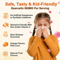 Dosing scene with Gyumolics Quercetin 500mg Gummies for Kids
