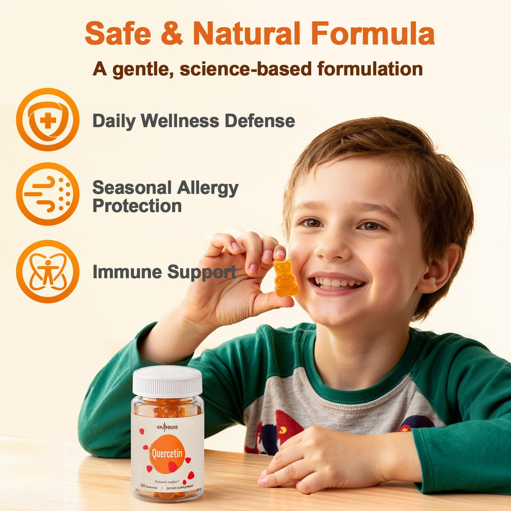 Ingredients panel for Gyumolics Quercetin 500mg Gummies for Kids