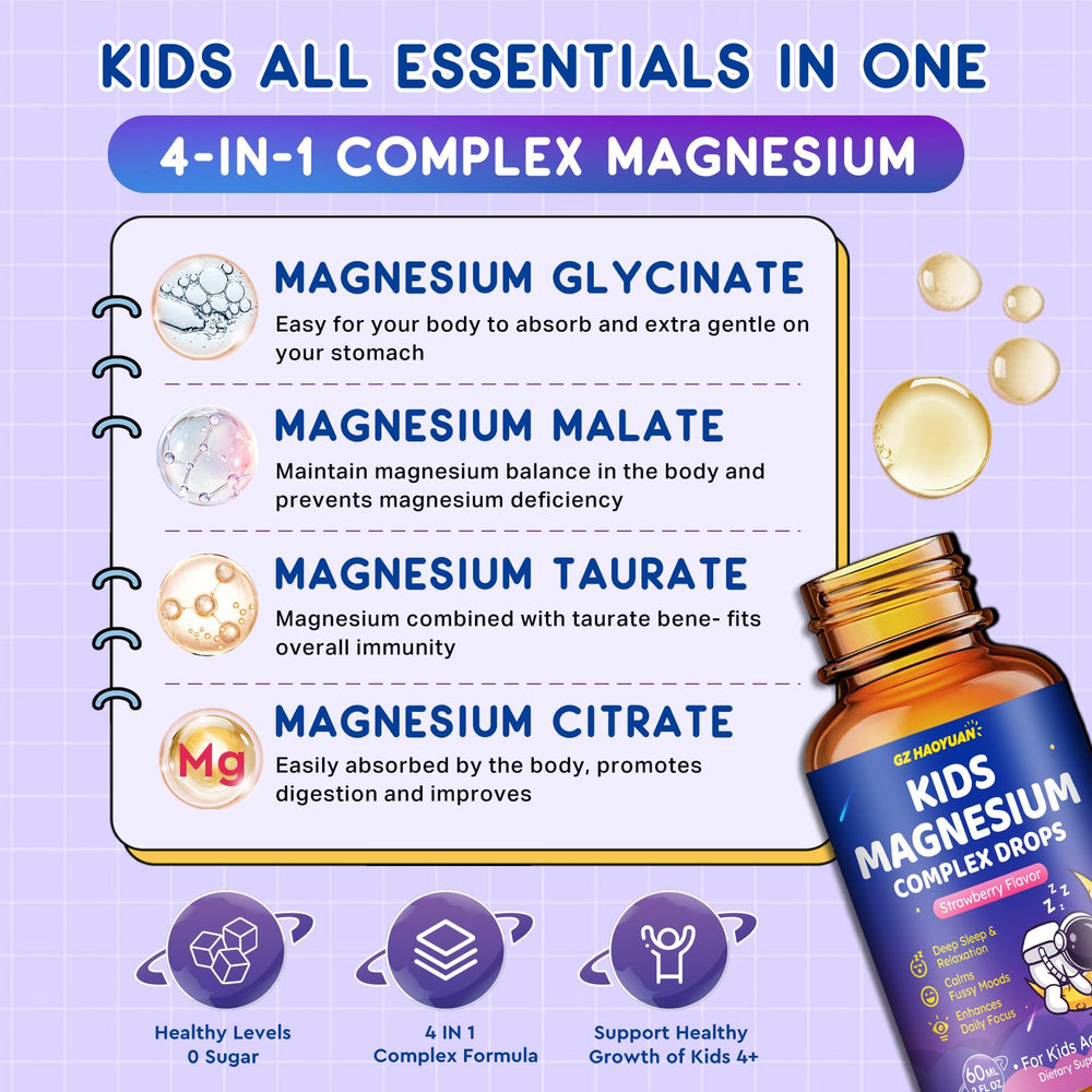 GZ HAOYUAN magnesium kids liquid supports focus during homework and activities