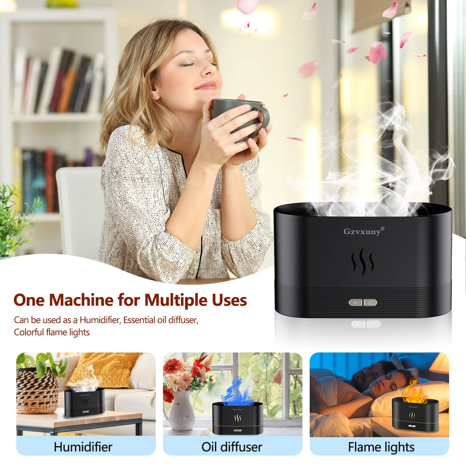 Gzvxuny Flame Diffuser evenly disperses aroma in small rooms