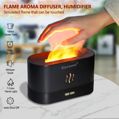 Gzvxuny Flame Diffuser night light creates soft glow for bedrooms