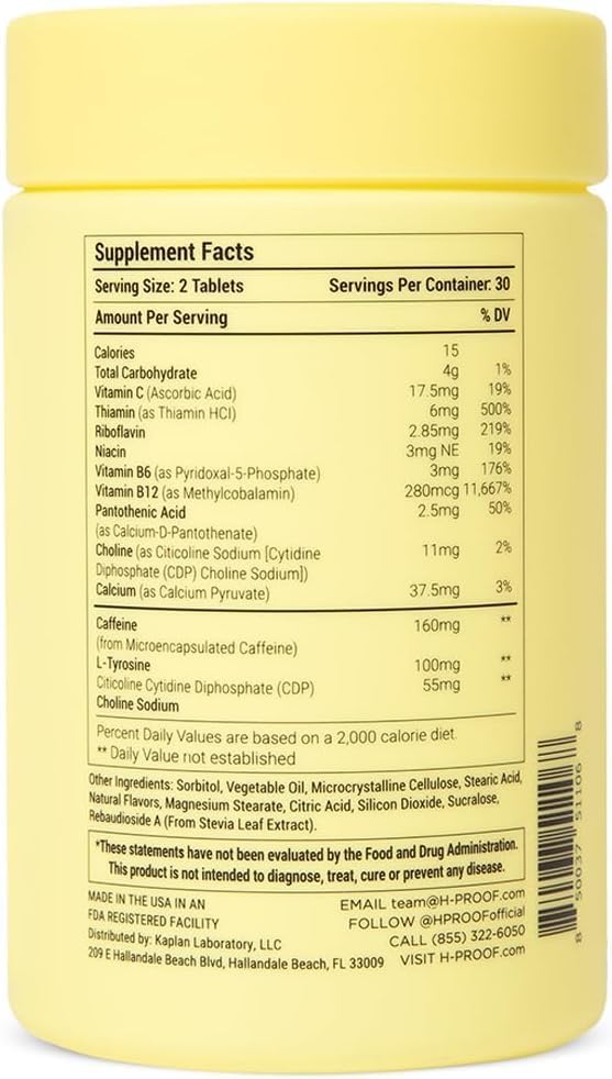 H-PROOF Anytime Energy chews texture closeup supports focused, alert usage