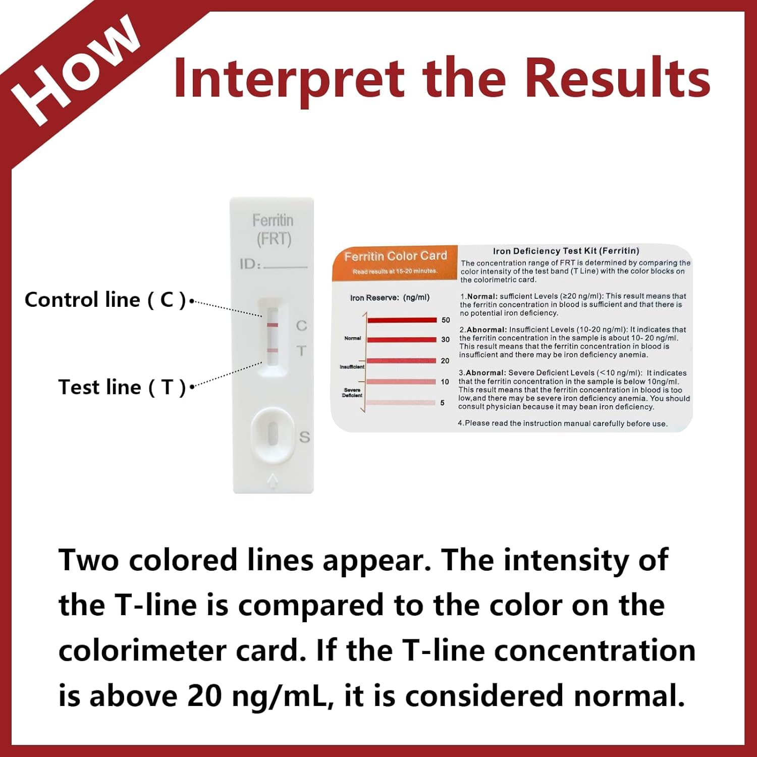H.pylori Iron Test Kit collection tube with clear sample handling.