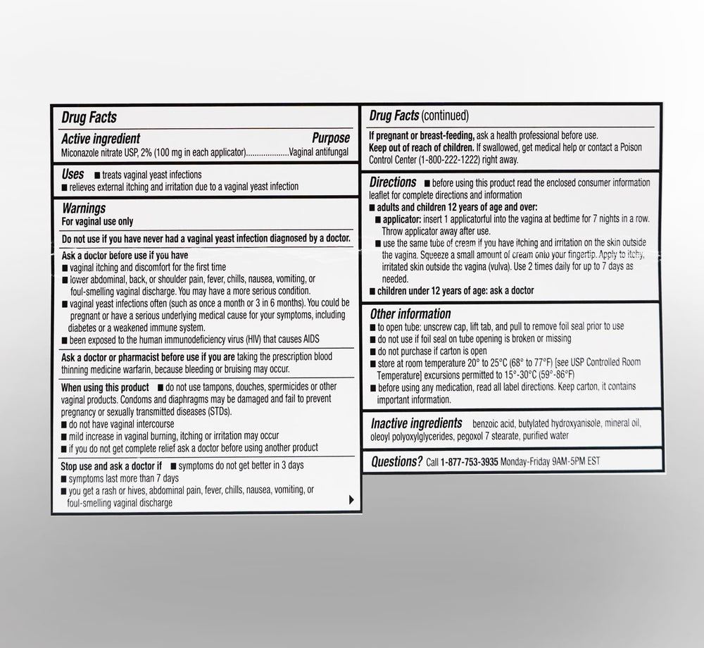h2 pharma Miconazole 7 Cream sealed packaging maintains hygiene