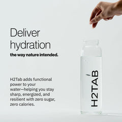 H2TAB glass of hydrogen water boosts hydration with antioxidant-rich benefits.