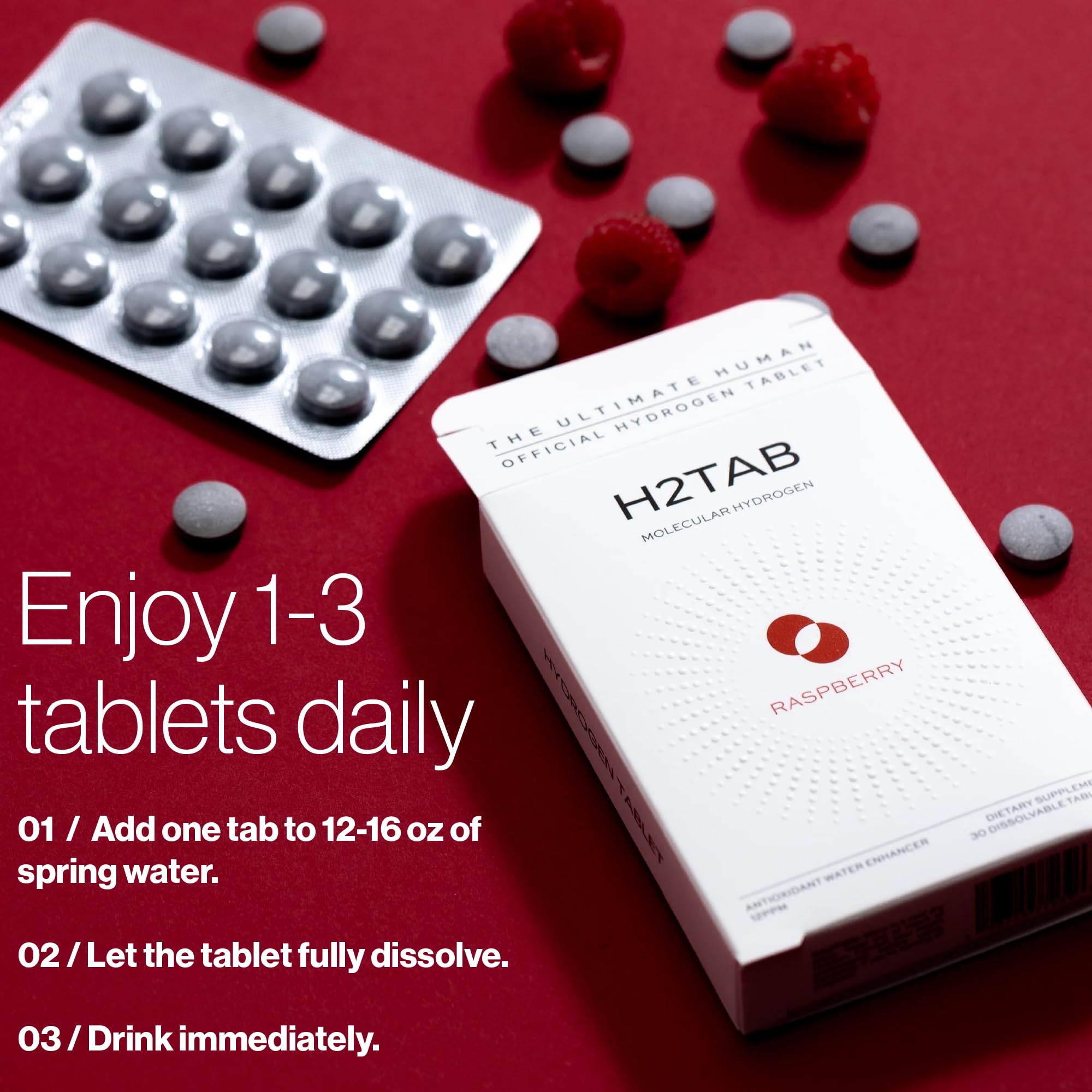 Third-party tested, GMP-certified H2TAB made in the USA