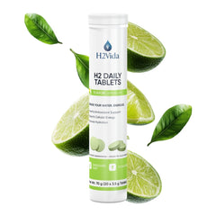 H2Vida hydrogen water tablets bottle front for easy hydration