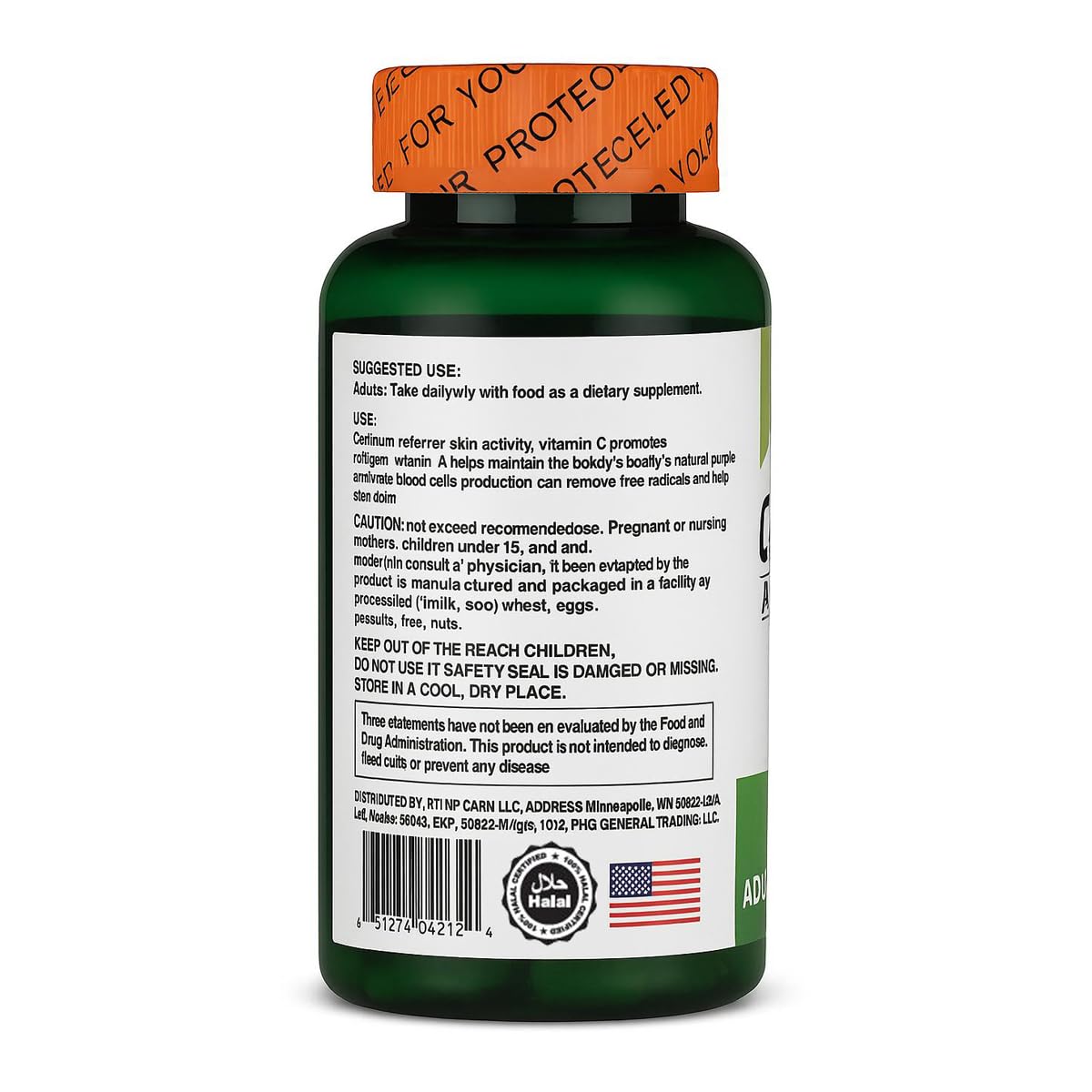Label highlights non-GMO, halal, gluten- and soy-free formula from H4U.