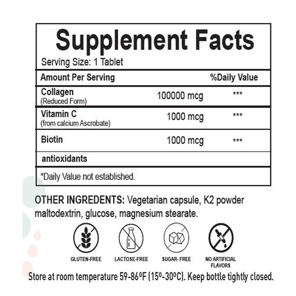 Packaging box of H4U Advanced Collagen emphasizes clean beauty and testing.