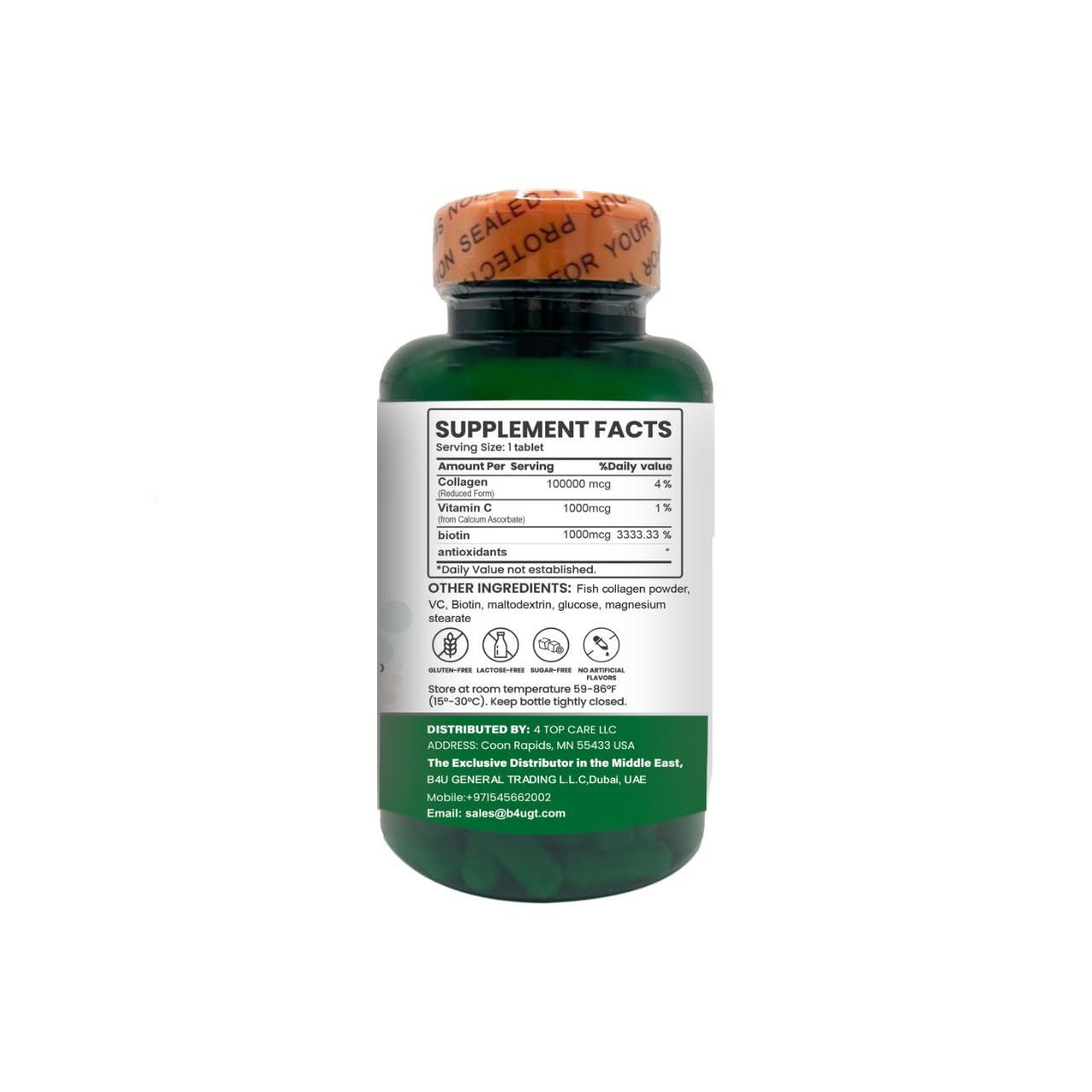 Close-up of H4U tablets showing smooth coating for easy daily intake.