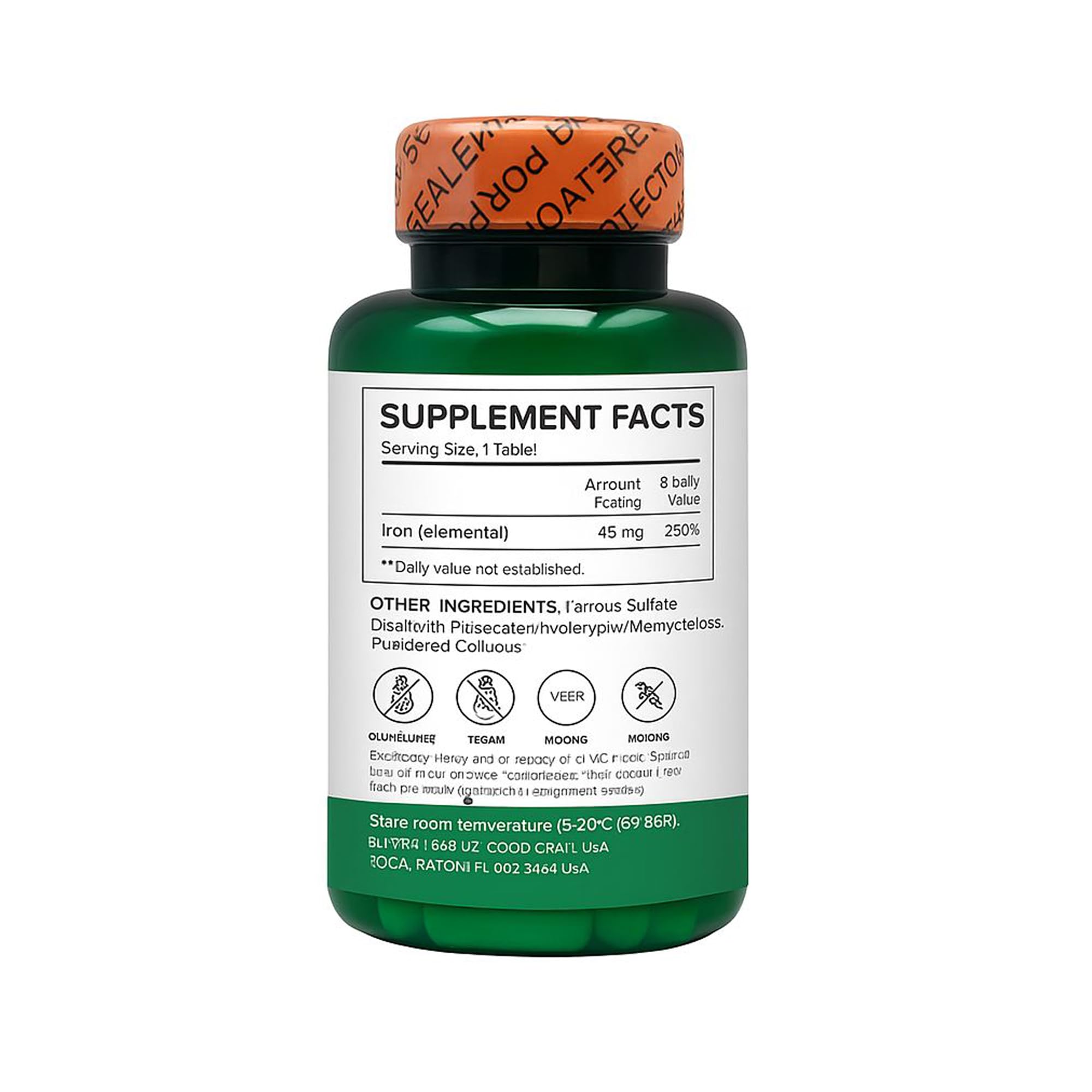 H4U slow release iron tablets close-up showing gentle daily iron delivery.