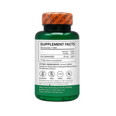 H4U slow release iron tablets close-up showing gentle daily iron delivery.