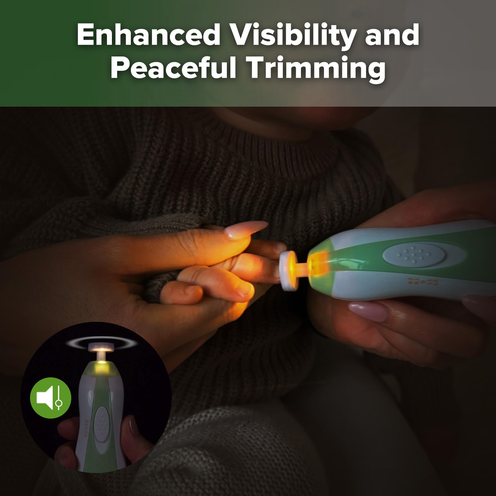Haakaa adjustable-speeds-nail-care gives comfortable control.