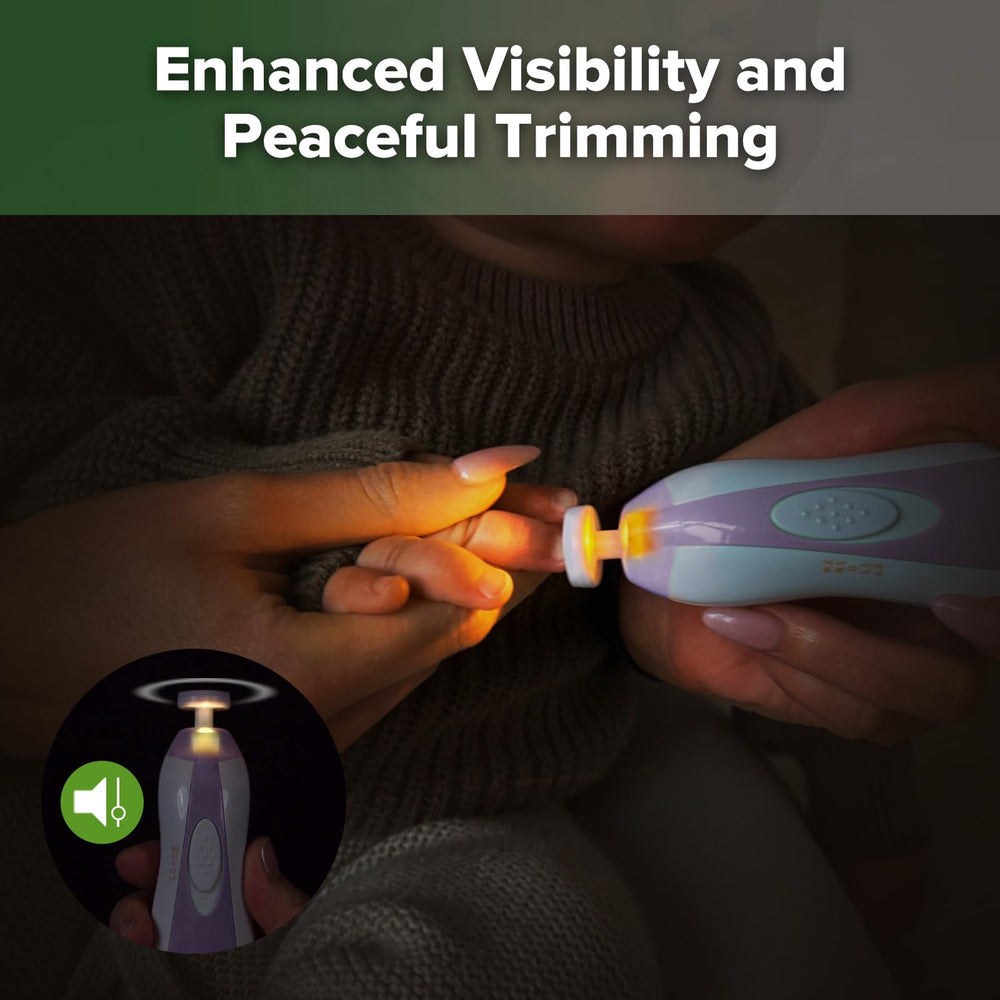 Haakaa baby nail trimmer with portable case for travel and storage.