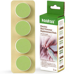 Haakaa electric nail trimmer replacement pads four-pack for uninterrupted grooming.