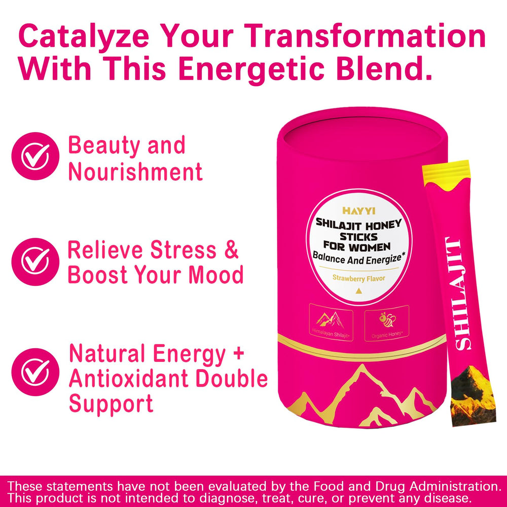 HAAYI Saffron Shilajit Honey Stick, saffron-infused flavor and minerals