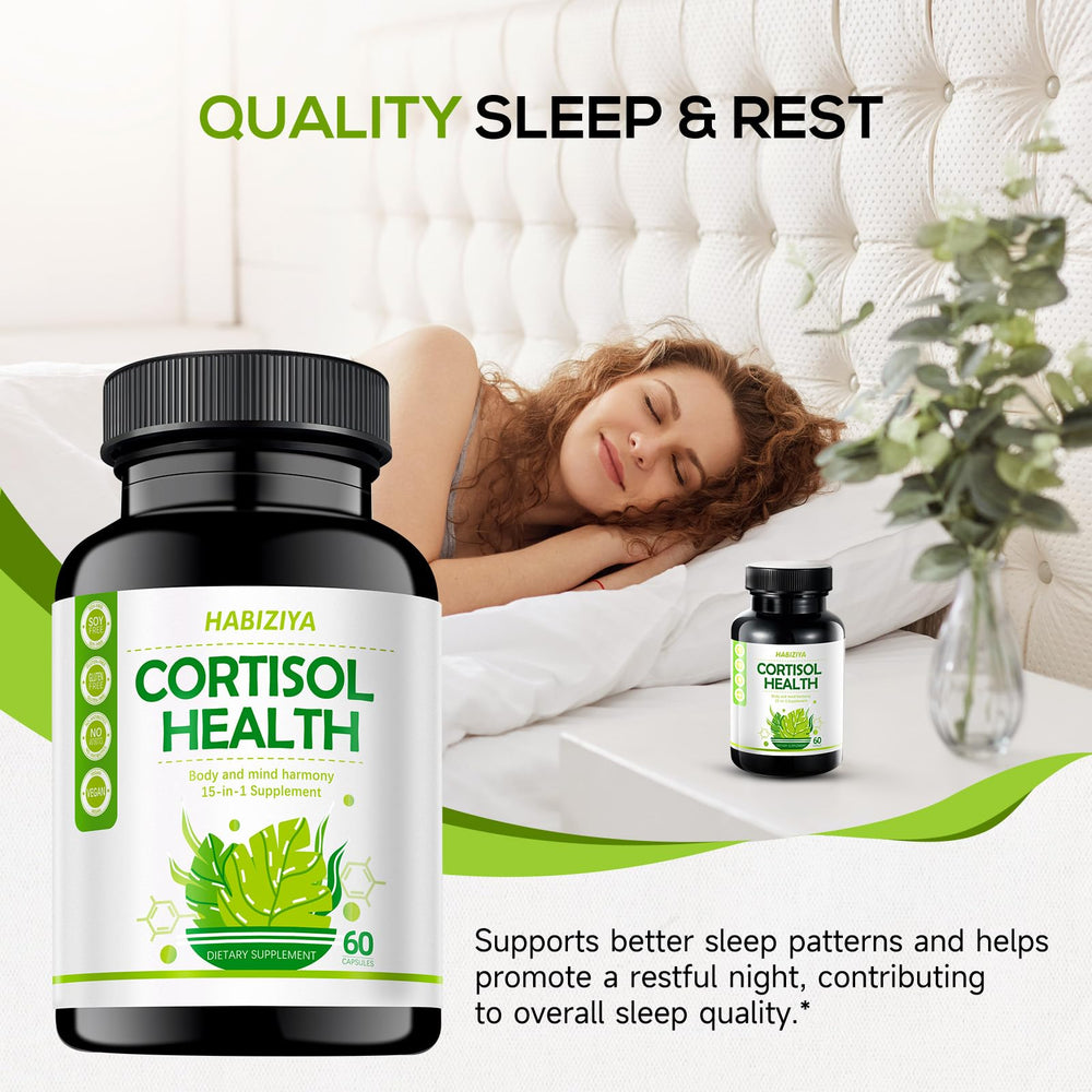 HABIZIYA Cortisol Manager with Rhodiola Rosea for adaptability.