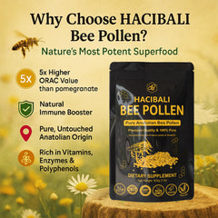 HACIBALI Bee Pollen sprinkled on yogurt for vitamin-rich crunch.