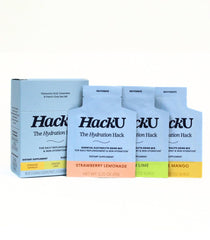 HackU Hydration Packets packaging ready for daily use and on-the-go hydration
