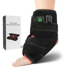 Haeglauv red light knee-ankle wrap delivering targeted warmth.