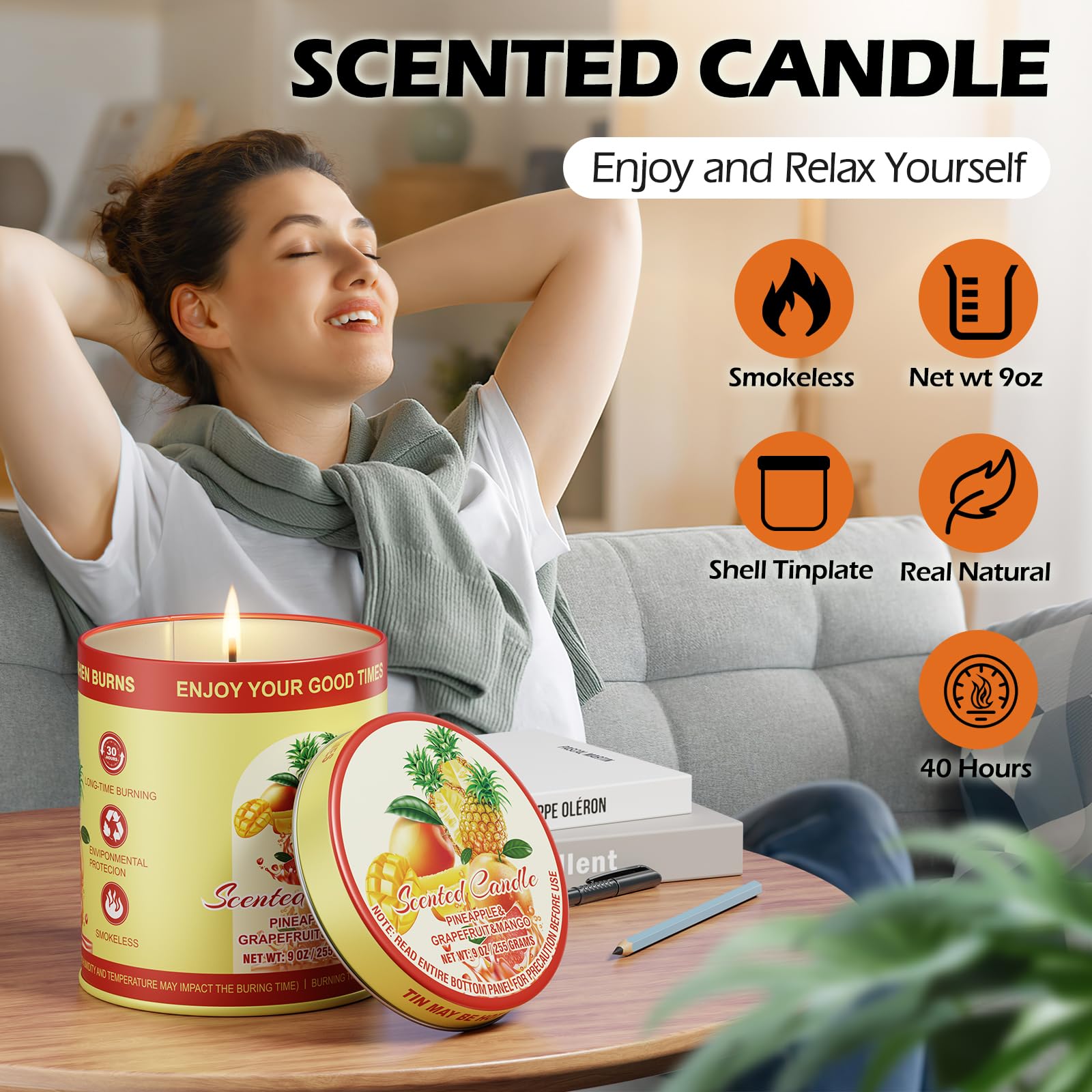 HAHACHUNG cotton wick with safety design for family-friendly use.