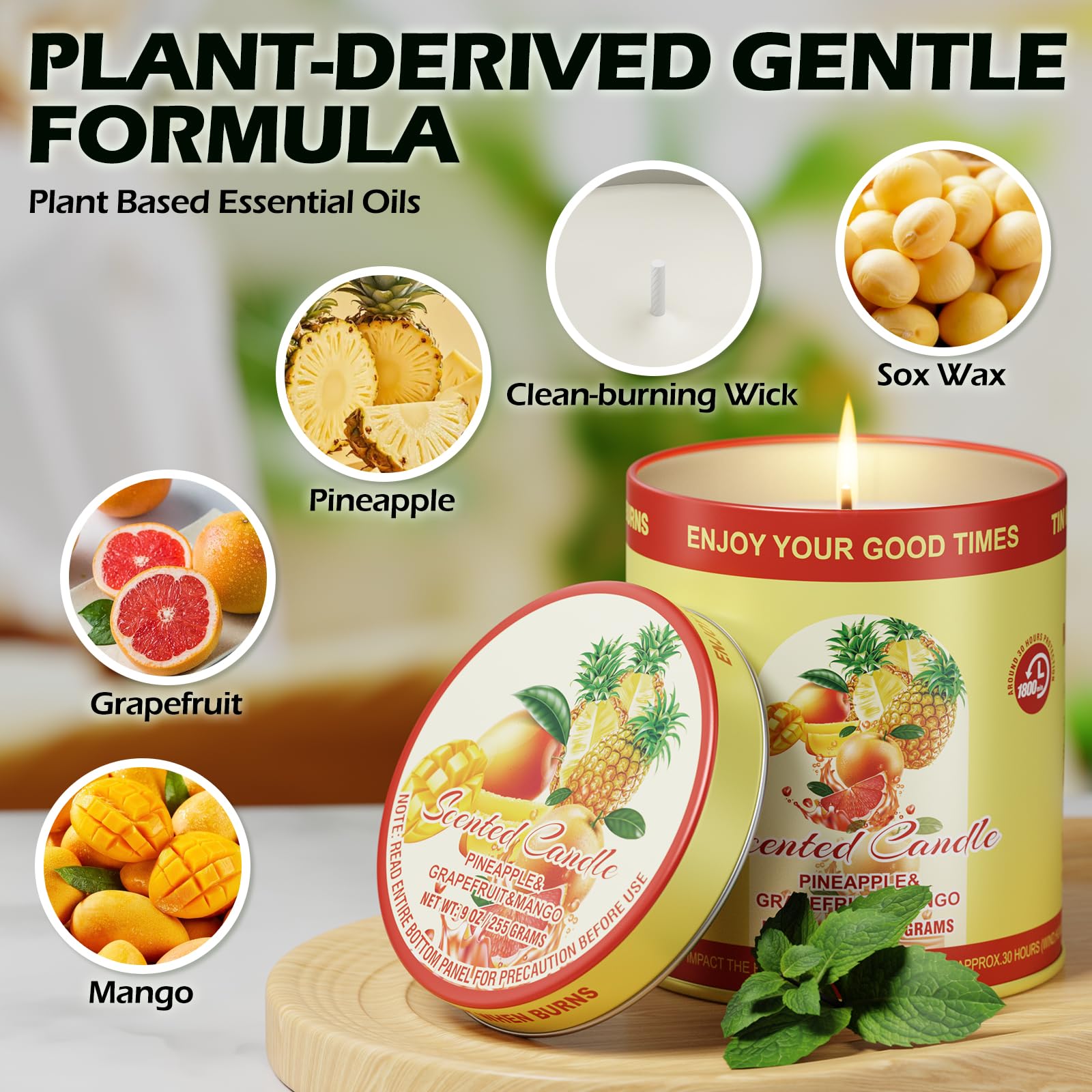 HAHACHUNG pure soy wax formula ensures safe, clean fragrance release.