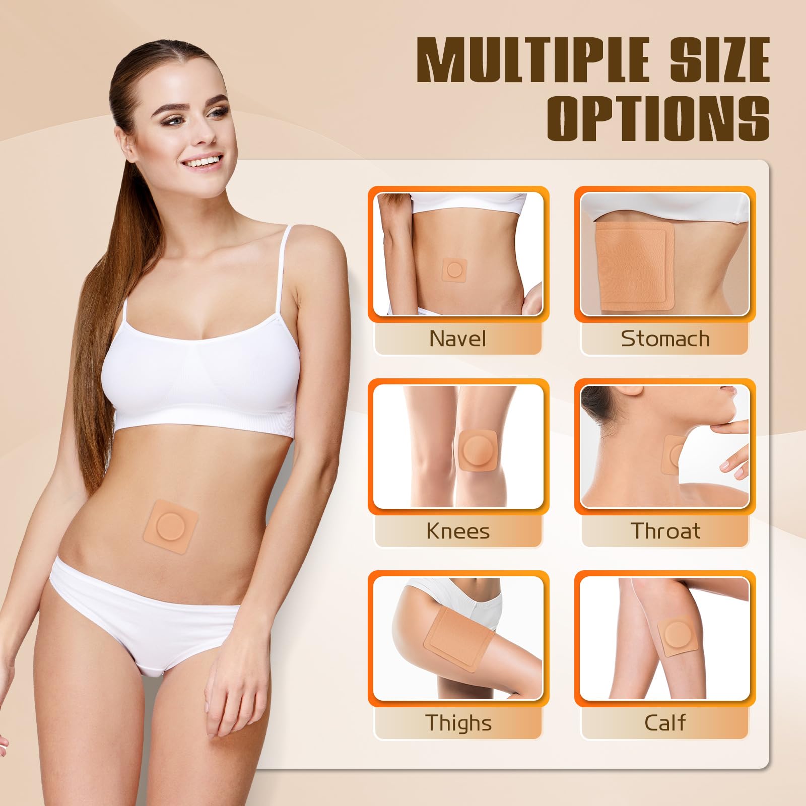Haianzle castor oil patch for the stomach, stable coverage during daily activities.