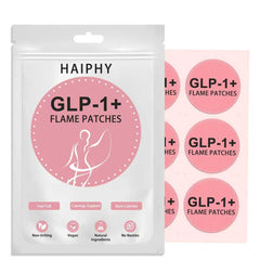 Haiphy GLP-1 patches packaging showing natural ingredients for daily health support.