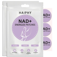Haiphy NADPatches pack shot highlighting NMNH and Resveratrol for daily use
