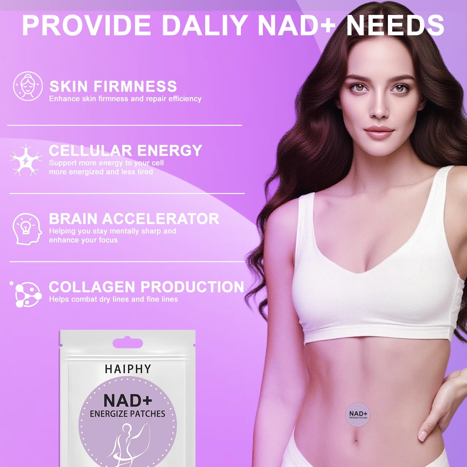 Haiphy NADPatches removal shown with water or oil for easy backing loosening