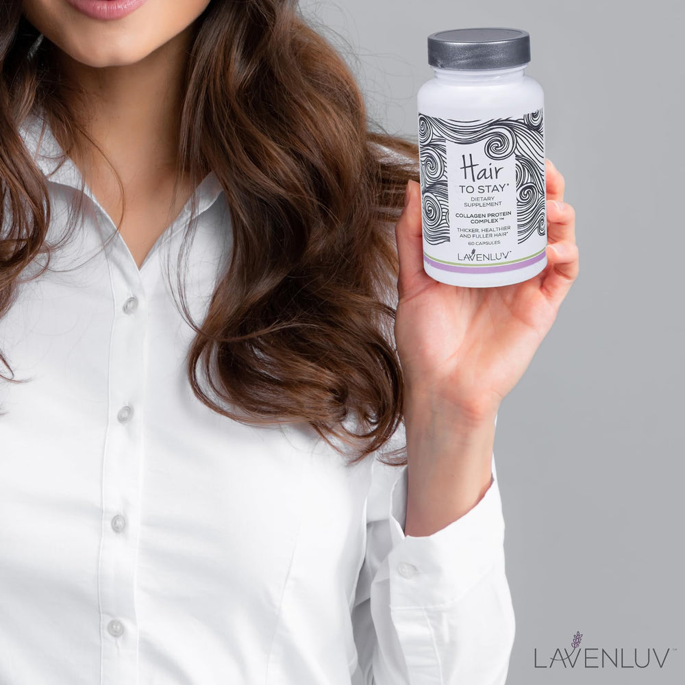 Hair to Stay capsules with water for daily routine