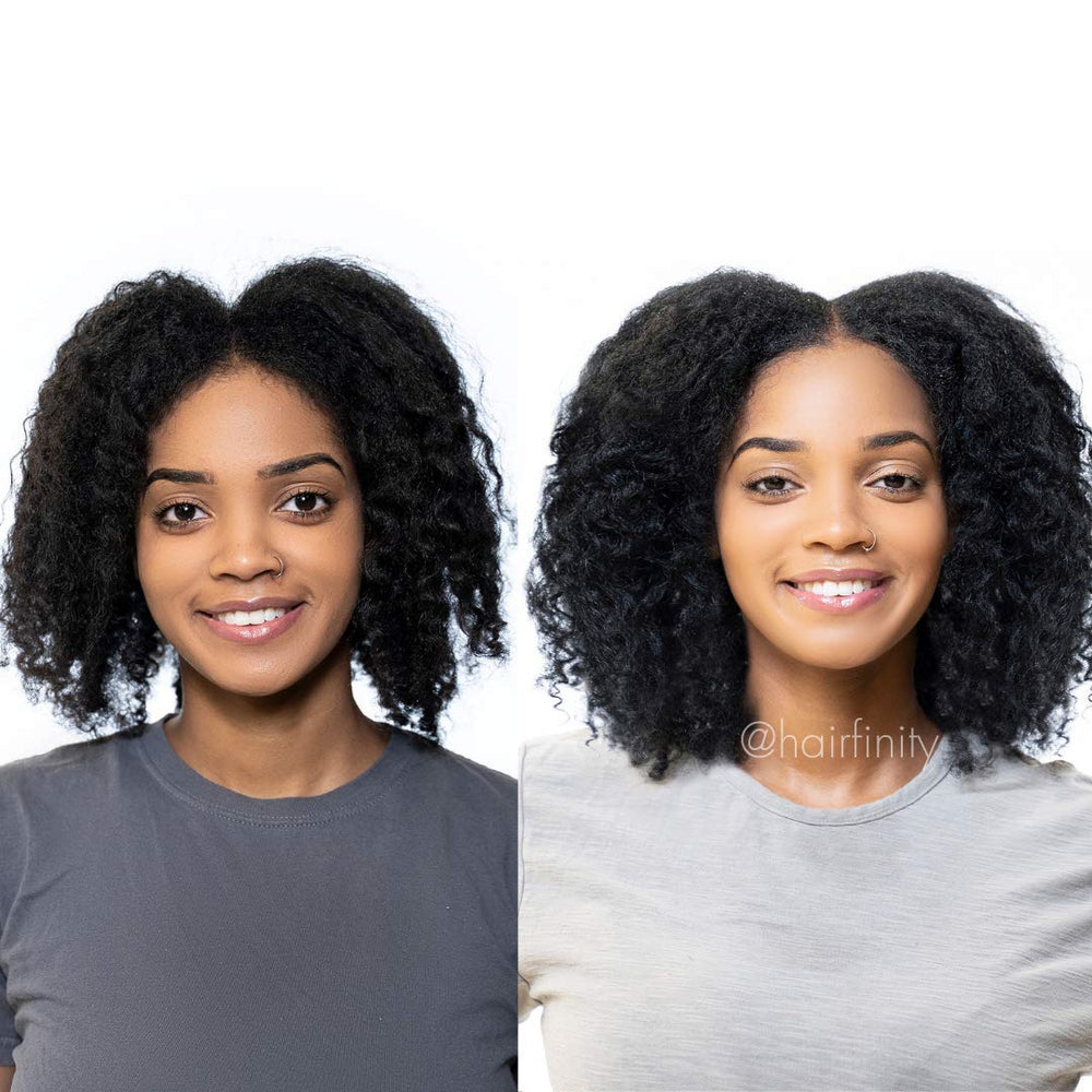 Hairfinity vegan supplement packaging communicates cruelty-free formula.