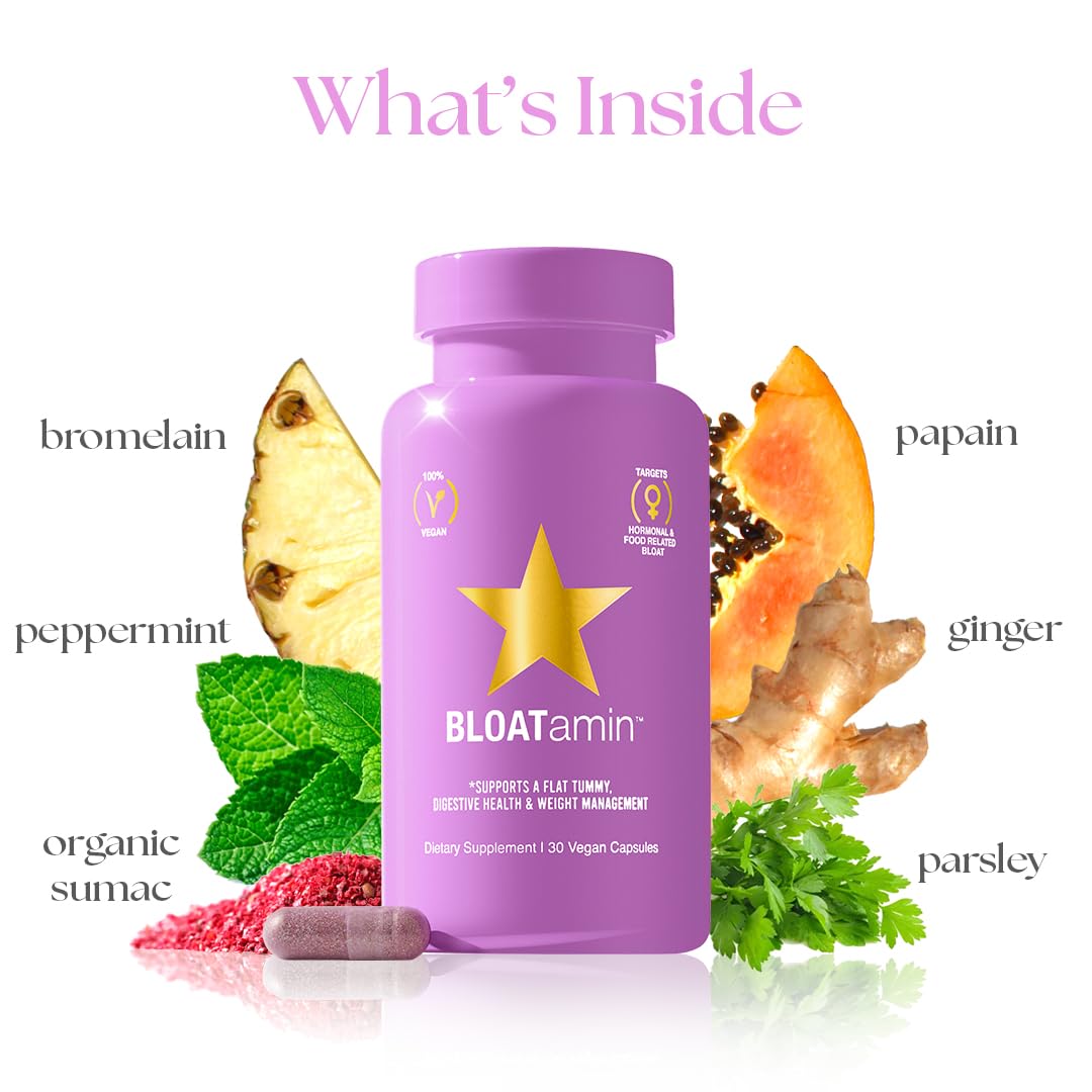 HAIRtamin BLOATamin papain ingredient derived from papaya supports digestion